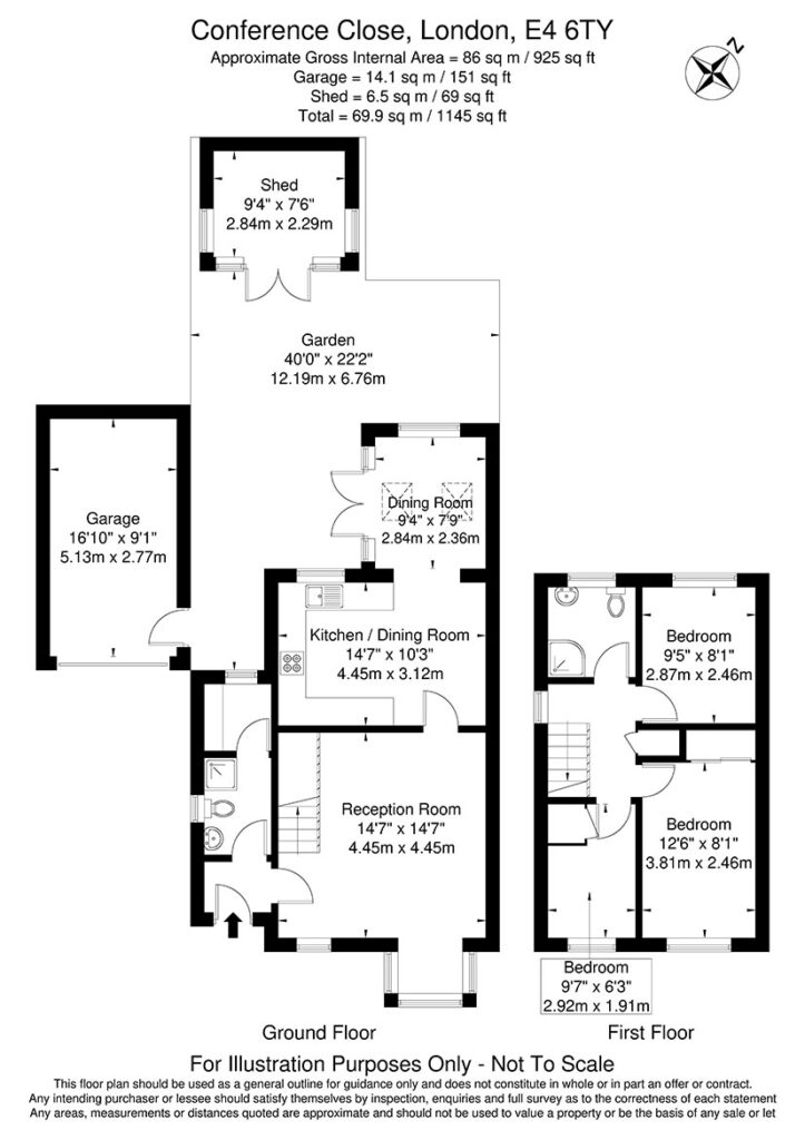 Floor plan for Conference Close, London E4 6TY